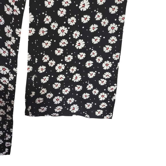New Boundaries Juniors Challis Black White Daisy Print Wide Leg Boho Pant XL NEW - Picture 7 of 8